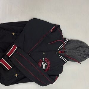 Superdry Black and Red Jacket